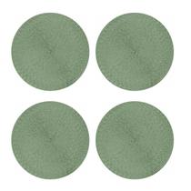 Jogo Americano Verde 4 Peças Redondo 38cm Mesa Posta Decoracao Cozinha Trama Poliester