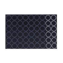 Jogo Americano Vizapi 30X45Cm Círculos Vz12346 Preto Cinza