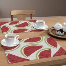 Jogo Americano Watermelon Re 4 Peças 30x40 Base Emborrachada