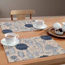 Jogo Americano Wines 4 Peças 30x40 Base Emborrachada