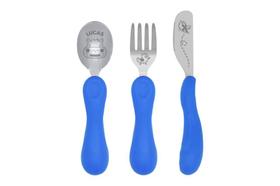 Jogo Anatômico Colher Garfo E Faca Com Inox Hipopótamo Lucas 3Pcs - Marcus Marcus