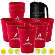 Jogo ao ar livre Aivalas Giant Yard Pong com baldes XL para adultos Jogo ao ar livre Aivalas Giant Yard Pong com baldes XL para adultos