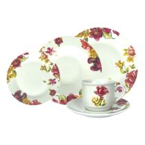 Jogo Aparelho De Jantar Le Jardin Em Porcelana Com 20 Peças Jogo Aparelho De Jantar Le Jardin Em Porcelana Com 20 Peças