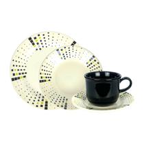 Jogo Aparelho De Jantar Malaya Em Cerâmica Com 16 Peças