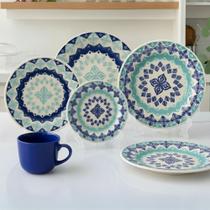 Jogo Aparelho de Jantar Oxford Biona Donna Lola 20 Peças em Cerâmica Decorada Jogo Aparelho de Jantar Oxford Biona Donna Lola 20 Peças em Cerâmica Decorada