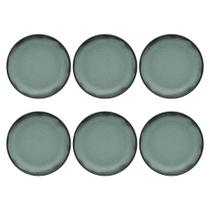 Jogo Aparelho De Jantar Oxford Pratos Rasos 26cm 06 Peças Flat Pacífico Carâmica