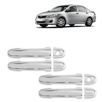 Jogo Aplique Cromado para Maçaneta Corolla 2002 a 2014 Filder 2005 a 2008 Hilux 2005 a 2015 Camry 2009 a 2011 4 Portas Jogo Aplique Cromado para Maçaneta Corolla 2002 a 2014 Filder 2005 a 2008 Hilux 2005 a 2015 Camry 2009 a 2011 4 Portas