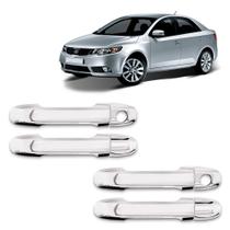 Jogo Aplique Cromado para Maçaneta Externa Cerato Soul 2009 a 2013 4 Portas Jogo Aplique Cromado para Maçaneta Externa Cerato Soul 2009 a 2013 4 Portas