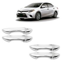 Jogo Aplique Cromado para Maçaneta Externa Corolla 2015 2016 2017 2018 2019 4 Portas