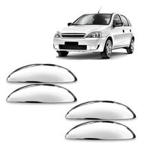 Jogo Aplique Cromado para Maçaneta Externa Corsa G2 Meriva 2002 a 2012 4 Portas Jogo Aplique Cromado para Maçaneta Externa Corsa G2 Meriva 2002 a 2012 4 Portas
