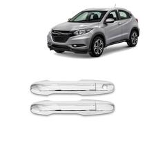 Jogo Aplique Cromado para Maçaneta Externa HRV 2015 2016 2017 2018 2019 2020 2021 4 Portas Jogo Aplique Cromado para Maçaneta Externa HRV 2015 2016 2017 2018 2019 2020 2021 4 Portas