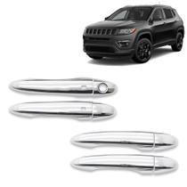 Jogo Aplique Maçaneta Cromado Compass 2017/2021 Com Keyless