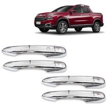 Jogo Aplique Maçaneta Cromado Toro 2016 2017 2018 2019 2020 2021 2022 2023 2024 - 4 Portas Com Keyless