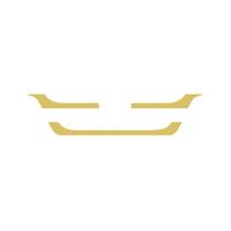 Jogo Aplique Máscara Grade Para Mercedes Axor Larga Dourado