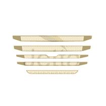 Jogo Aplique Mascara Grade Para S5 P Moderno Dourado