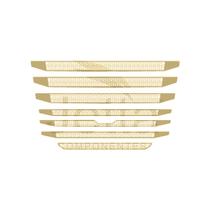 Jogo Aplique Mascara Grade Para Scania G S5 Dourado