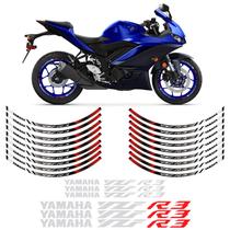 Jogo Apliques Refletivos Roda Yamaha YZF R3 Frisos Prata