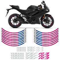 Jogo Apliques Refletivos Roda Yamaha YZF R3 Frisos Rosa