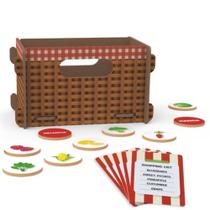 Jogo Aprendendo Inglês Brincando Frutas e Vegetais com Cestinha 3D Inclusa - Xalingo 12865