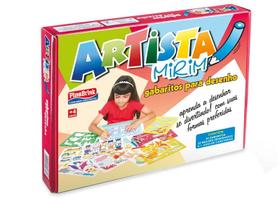 Jogo Artista Mirim Gabaritos 5 Moldes + Jogo de Canetinhas - Plasbrink Jogo Artista Mirim Gabaritos 5 Moldes + Jogo de Canetinhas - Plasbrink