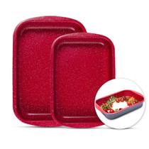 Jogo Assadeiras 3 Peças Espátula Silicone Vermelho Duralar