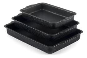 Jogo Assadeiras Retangular Alta Com Aba Antiaderente 1 A 3