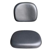 Jogo Assento Encosto Secretaria Anatômica Cor Corano Preto