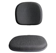 Jogo Assento Encosto Secretaria Anatômica Cor Tecido Preto