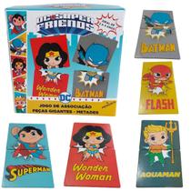 Jogo Associação Combine Metades Simetria Memória Brincadeira Dc Universe Herois