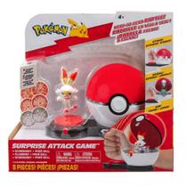 Jogo Ataque Surpresa Pokemon Sunny Poké Bola e Scorbunny Jogo Ataque Surpresa Pokemon Sunny Poké Bola e Scorbunny