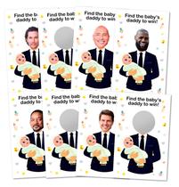 Jogo Baby Shower Scratch Off Quem é o papai do bebê x40 Jogo Baby Shower Scratch Off Quem é o papai do bebê x40