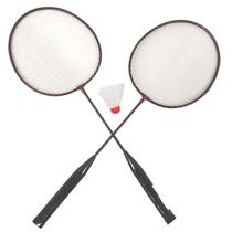 Jogo Badminton Kit 2 Raquetes 1 Peteca Conjunto Esportivo 3 Peças - JOGO BADMINTON RAQUETE PETECA