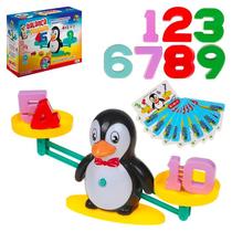 Jogo Balança do Pinguim Brinquedo Infantil Montessori Divertido Aprendendo a Somar Lúdico Matemática