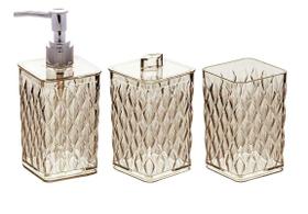 Jogo Banheiro Sabonete Multiuso Decoração Lavabo Âmbar Jogo Banheiro Sabonete Multiuso Decoração Lavabo Âmbar