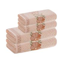 Jogo Banho e Rosto Yuna Karsten 4 Peças 70 x 135 cm Algodão Jogo Banho e Rosto Yuna Karsten 4 Peças 70 x 135 cm Algodão