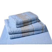 Jogo Banho Gigante 05 Peças Cavhome Algodão Barroca Blue Sky