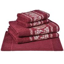 Jogo Banho Gigante 05 Peças Cavhome Algodão Ibiza Borgonha Jogo Banho Gigante 05 Peças Cavhome Algodão Ibiza Borgonha