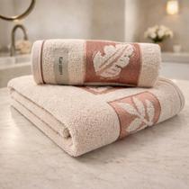 Jogo Banho Karsten Quebec Toalha Macia Barra Jacquard 2pçs Jogo Banho Karsten Quebec Toalha Macia Barra Jacquard 2pçs