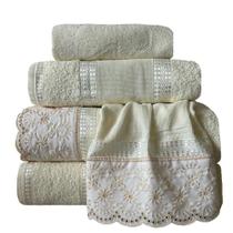 Jogo Banho luxo especial Barrado Bordado Richilieu 5 Peças Jogo Banho luxo especial Barrado Bordado Richilieu 5 Peças