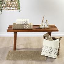 Jogo Banho Meggy Poá Bolinhas Toalhas Macias 100% Algodão 5