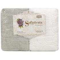 Jogo Banho Ravenna Atlântica Cinza E Branco 5 Peças