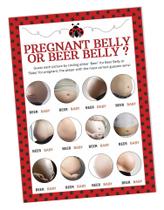 Jogo "Barriga de Bebê ou de Cerveja", Chá de Bebê Menina, Tema Joaninha, 30 Unidades - Inkdotpot Jogo "Barriga de Bebê ou de Cerveja", Chá de Bebê Menina, Tema Joaninha, 30 Unidades - Inkdotpot