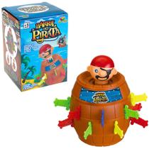 Jogo Barril Do Pirata Brinquedo Infantil Pequeno Colorido Interativo Com 16 Adagas Art Brink