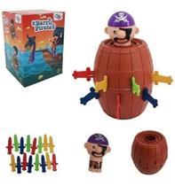 Jogo Barril Pula Pirata Brinquedo Infantil 18 Peças Grande