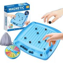 Jogo Batalha magnética, jogos de tabuleiro de xadrez educativos, jogo de tabuleiro de xadrez portátil, conjunto de pedras magnéticas.