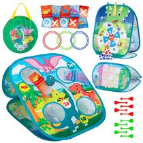 Jogo Bean Bag Toss Chuchik Dinosaur/Unicorn 5 em 1 para crianças