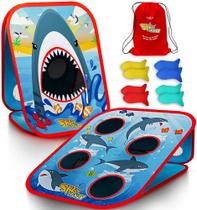 Jogo Bean Bag Toss Jogos SWOOC Shark Frenzy para crianças