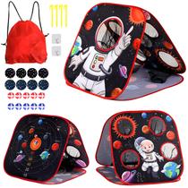 Jogo Bean Bag Toss VSUNTENT 3 em 1 com tema espacial infantil Jogo Bean Bag Toss VSUNTENT 3 em 1 com tema espacial infantil