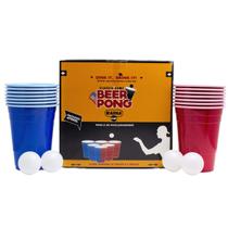 Jogo Beer Pong 14 Copos + 4 Bolas Red Cup Festa Americana