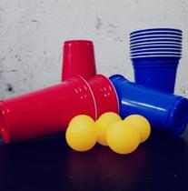 Jogo Beer Pong 20 Copos E 6 Bolinhas Cerveja Pong Jogo Beer Pong 20 Copos E 6 Bolinhas Cerveja Pong